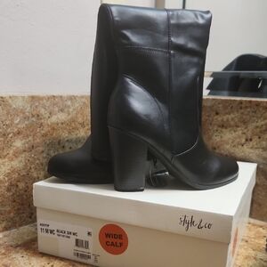 Style & Co. Women's Black Heeled Boots